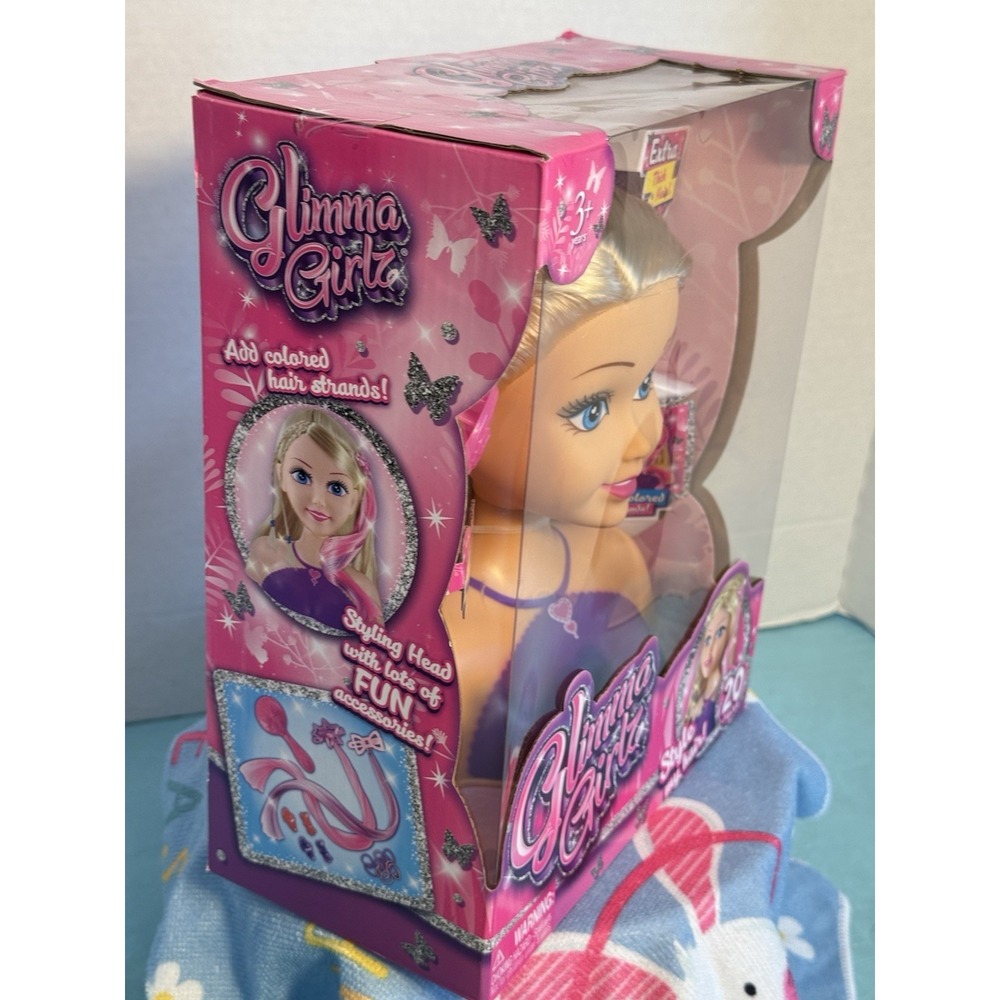 Glimma Girlz - "Style My Hair!" - 20 PIECES‎ - NEW in BOX - Toy Figure Hair - Picture 5 of 8